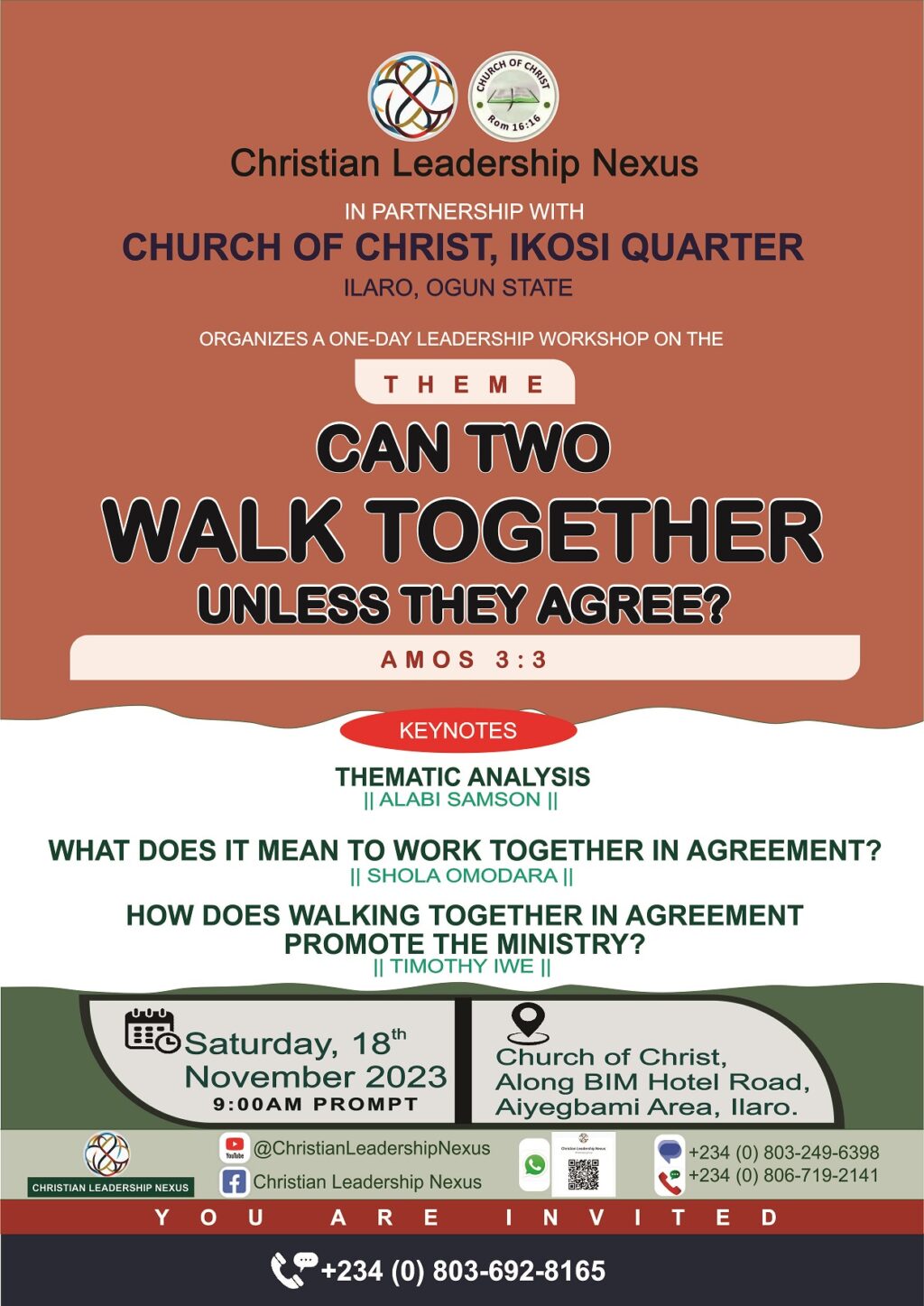 Can Two Walk Together - Ilaro, Ogun State
